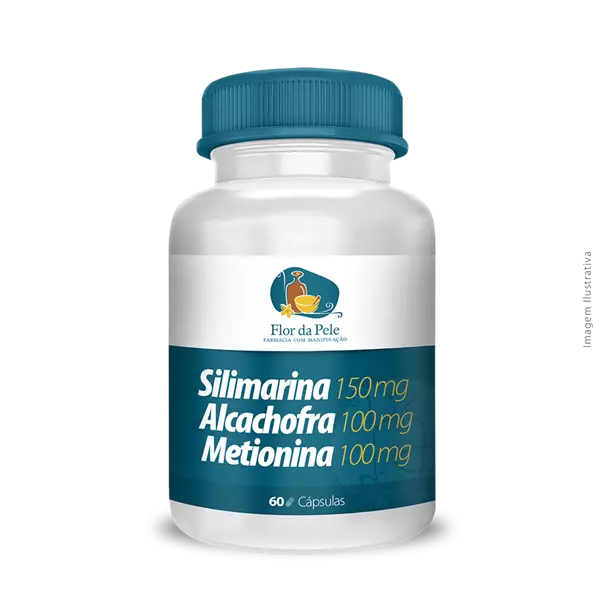 Silimarina 150 mg + Alcachofra 100 mg + Metionina 100 mg 60 Cápsulas Silimarina 150 mg + Alcachofra 100 mg + Metionina 100 mg 60 Cápsulas