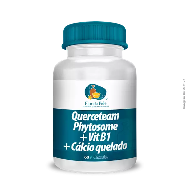 Querceteam Phytosome + Vit B1 + Cálcio Quelado 60 Cápsulas