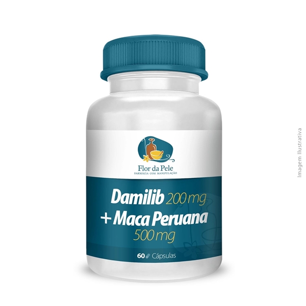Damilib 200mg + Maca Peruana 500mg 60 Cápsulas