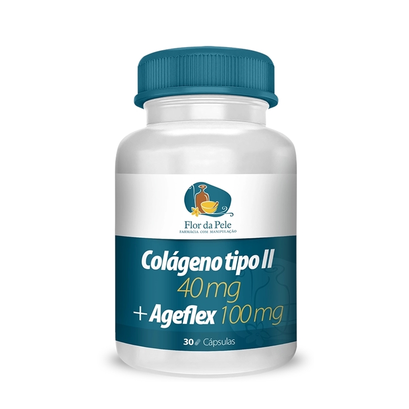 Colágeno Tipo II 40 mg + Ageflex 100 mg em Cápsulas